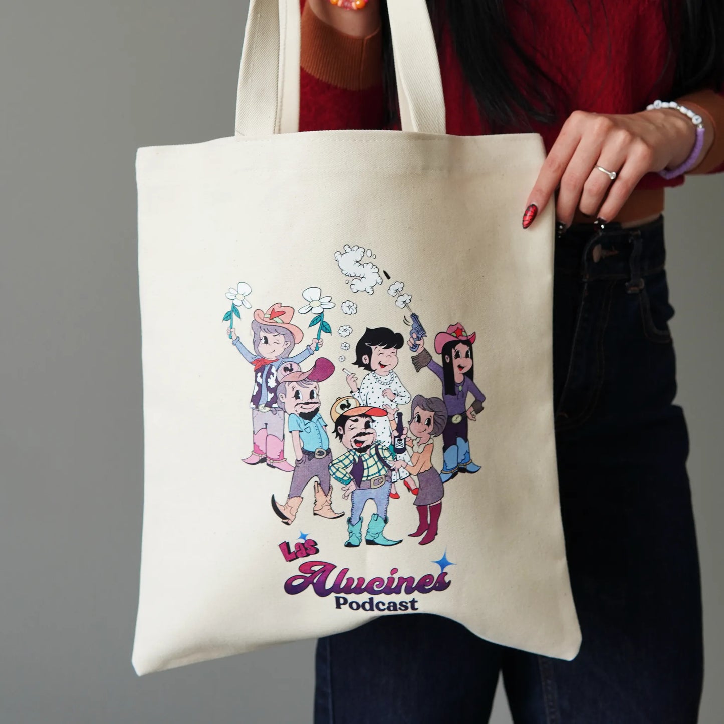 Tote Bag "Personajes" en DTF