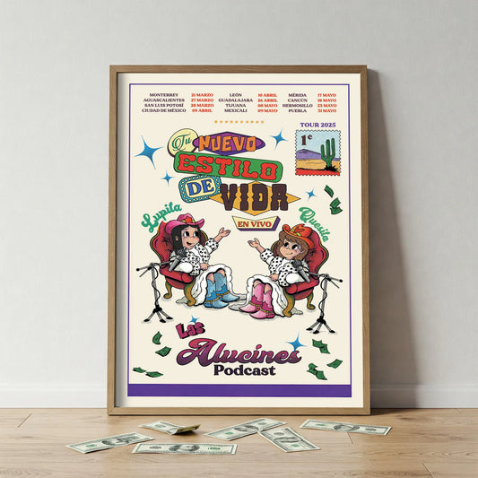 Cartel Alucín 1¢ • Gira 2025 • Firmado y numerado